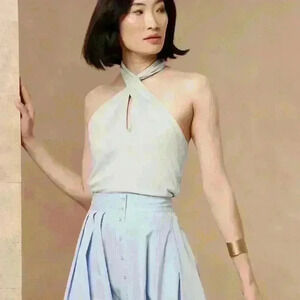 Banana republic white satin top